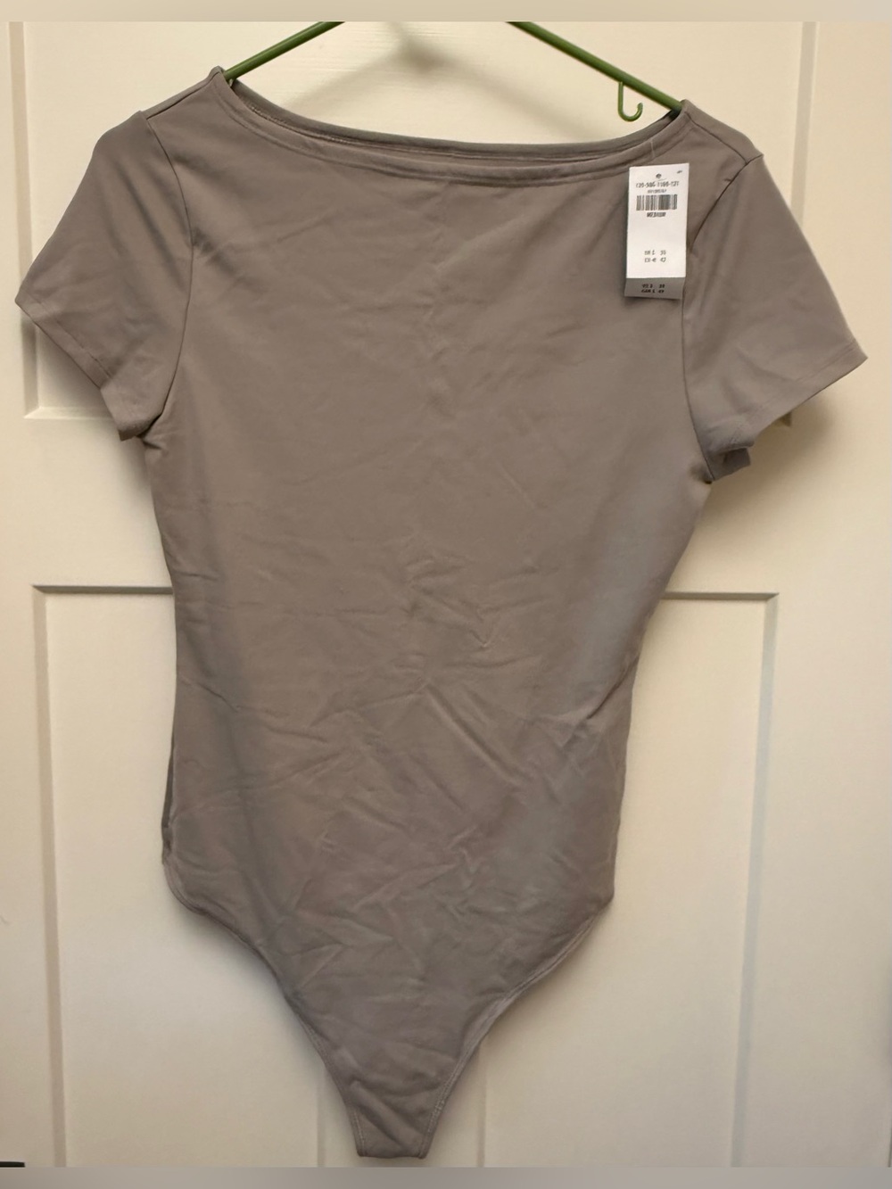 NWT Abercrombie & Fitch Grey Short-Sleeve Bodysuit